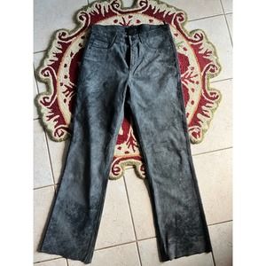 Leather gray bootcut pants size 31 by Kenneth Cole